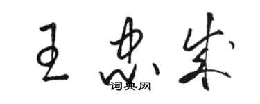 駱恆光王忠成草書個性簽名怎么寫