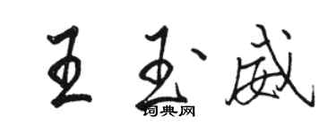 駱恆光王玉威行書個性簽名怎么寫