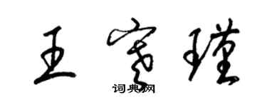 梁錦英王寒瑾草書個性簽名怎么寫