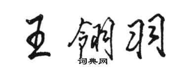 駱恆光王翎羽行書個性簽名怎么寫