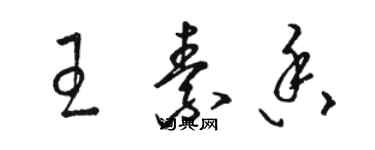 駱恆光王素香草書個性簽名怎么寫