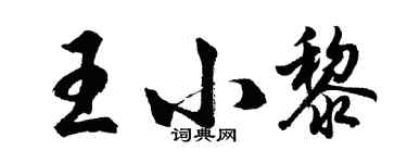 胡問遂王小黎行書個性簽名怎么寫