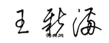 駱恆光王新滿草書個性簽名怎么寫