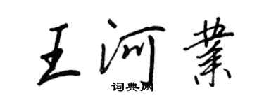 王正良王河業行書個性簽名怎么寫