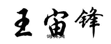 胡問遂王宙鋒行書個性簽名怎么寫