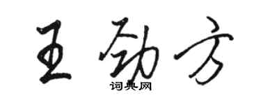 駱恆光王勁方行書個性簽名怎么寫