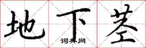丁謙地下莖楷書怎么寫