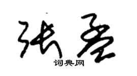 朱錫榮張孟草書個性簽名怎么寫