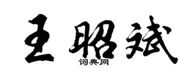 胡問遂王昭斌行書個性簽名怎么寫