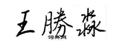 王正良王勝淼行書個性簽名怎么寫