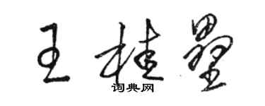 駱恆光王桂壘草書個性簽名怎么寫