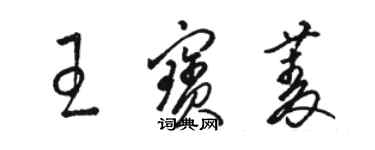 駱恆光王寶菱草書個性簽名怎么寫