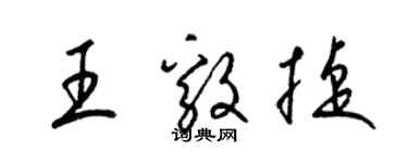 梁錦英王毅捷草書個性簽名怎么寫