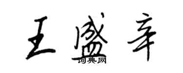 王正良王盛辛行書個性簽名怎么寫