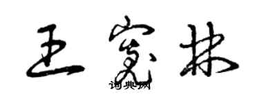 曾慶福王寬林草書個性簽名怎么寫