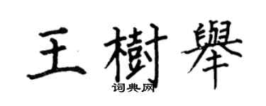 何伯昌王樹舉楷書個性簽名怎么寫