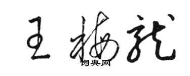 駱恆光王梅龍草書個性簽名怎么寫