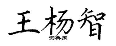 丁謙王楊智楷書個性簽名怎么寫