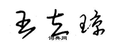 朱錫榮王立瓊草書個性簽名怎么寫