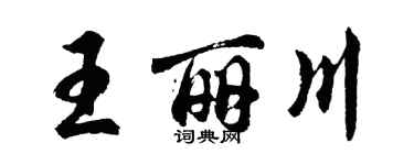 胡問遂王麗川行書個性簽名怎么寫