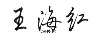 駱恆光王海紅行書個性簽名怎么寫