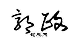 朱錫榮郭政草書個性簽名怎么寫