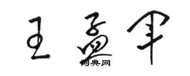 駱恆光王孟軍草書個性簽名怎么寫