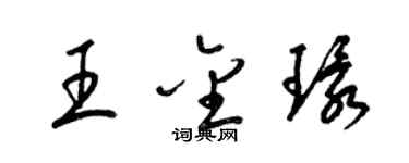 梁錦英王金環草書個性簽名怎么寫