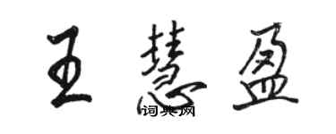 駱恆光王慧盈行書個性簽名怎么寫