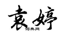 胡問遂袁婷行書個性簽名怎么寫