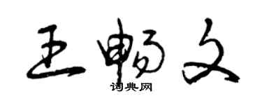 曾慶福王暢文草書個性簽名怎么寫