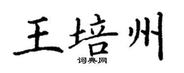 丁謙王培州楷書個性簽名怎么寫