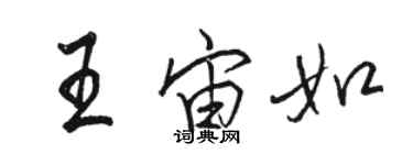 駱恆光王宙如行書個性簽名怎么寫