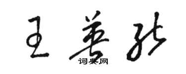 駱恆光王英能草書個性簽名怎么寫