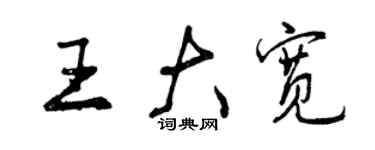 曾慶福王大寬行書個性簽名怎么寫