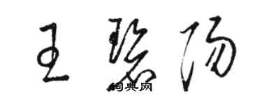 駱恆光王碧陽草書個性簽名怎么寫