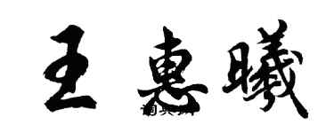 胡問遂王惠曦行書個性簽名怎么寫