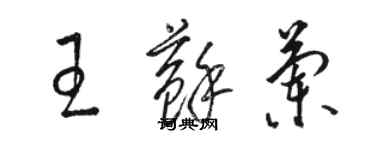 駱恆光王蘇蘭草書個性簽名怎么寫