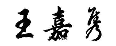 胡問遂王嘉雋行書個性簽名怎么寫