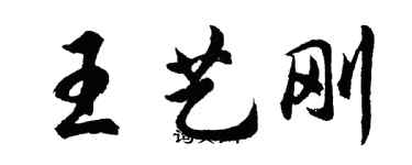 胡問遂王藝剛行書個性簽名怎么寫