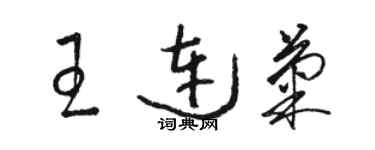 駱恆光王連菊草書個性簽名怎么寫