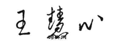駱恆光王慧心草書個性簽名怎么寫