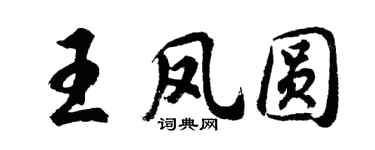 胡問遂王鳳圓行書個性簽名怎么寫