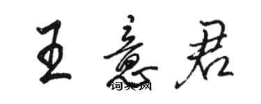 駱恆光王意君行書個性簽名怎么寫