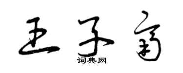 曾慶福王子齊草書個性簽名怎么寫