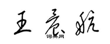 梁錦英王晨航草書個性簽名怎么寫