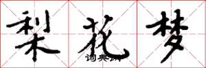 周炳元梨花夢楷書怎么寫