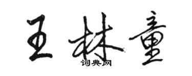 駱恆光王林童行書個性簽名怎么寫