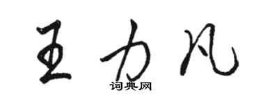 駱恆光王力凡行書個性簽名怎么寫