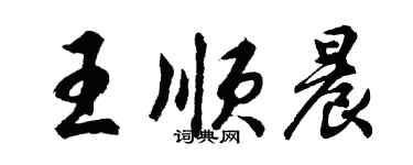 胡問遂王順晨行書個性簽名怎么寫